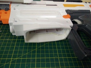 nerf modulus mk2 flared mag well mechanical toys blaster gun 3d print model - Mito3D