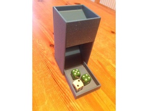 small dice tower castles burgundy games cob compact 3d print model - Mito3D