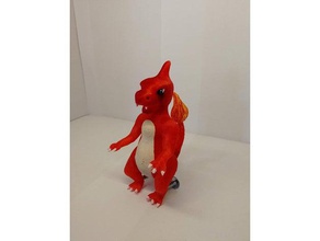 charmeleon toys & games fire firetype pokemon figures 3d print model - Mito3D