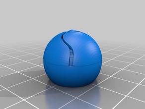 metroid joystick superior de rosca jogos vídeo morph ball topo topper 3d print model - Mito3D