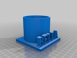 bella cup 3d printing brush cupholder 3d print model - Mito3D