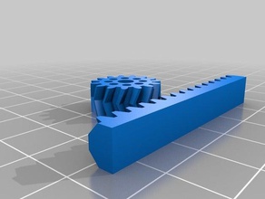 my customized herringbone gear rack pinion hobby 3d print model - Mito3D