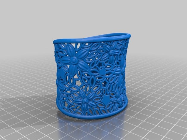 bracelet fleur bijoux le de la 3D print model - Mito3D