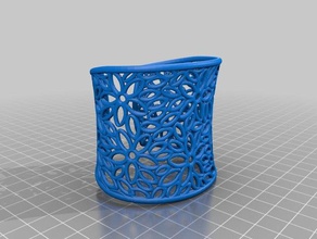 la flor de pulsera 1 joyería 3d print model - Mito3D