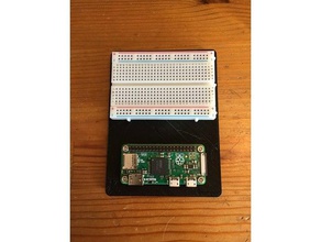 mounting plate pi zero breadboard electronics mount raspberry 3d print model - Mito3D