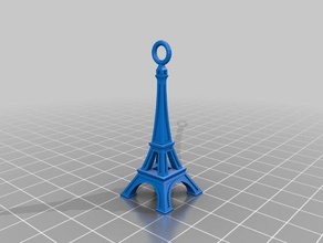 eiffeltower Anahtarlık eiffelturm Eyfel Kulesi keytag tur 3d print model - Mito3D
