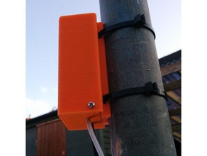 project box - wall-post montiert Elektronik control esp8266 outdoor-Beleuchtung Projekt-box 3d print model - Mito3D