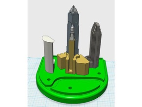 cleveland skyline buildings & structures ohio key tower terminal 3d print model - Mito3D