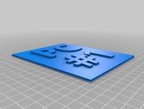 6 de pc sinais e logotipos personalizado 3d print model - Mito3D
