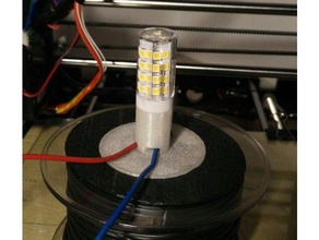 g9 luz, suporte da lâmpada eletrônica 3d print model - Mito3D