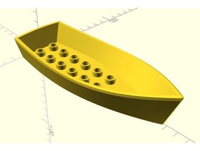 duplo barco brinquedos de construção 3d print model - Mito3D