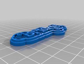 il mio personalizzato multiline tag portachiavi bridget i su misura 3d print model - Mito3D