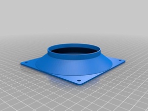 fan duct 120mm 100mm adapter Teile 3d print model - Mito3D
