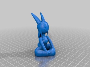 bunny girl models cute no support 3d print model - Mito3D