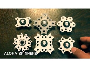 chloe giratório 2 A impressão 3d aloha spinners fidget spinner 3d print model - Mito3D