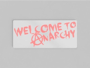 anarchy sign 3d easy print welcome signs & logos 3d print model - Mito3D