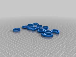 2 çivili fidget spinner yüzük 3d baskı boyutları 3d print model - Mito3D