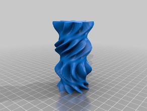 rippled organic vase containers customized 3d print model - Mito3D