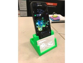 galaxy s7 stand de negocios titular la tarjeta el teléfono móvil samsung 3d print model - Mito3D