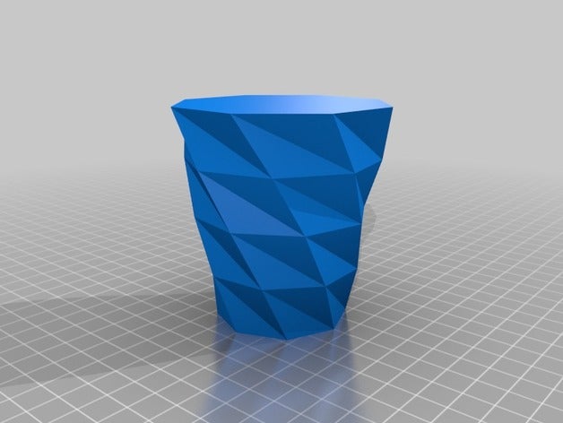 meine angepasste verdrehten polygon vase Container kundengebundene 3D print model - Mito3D