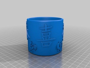 gung hay fat choy cup rooster symbol stamp qianlong emperor sculptures 3d print model - Mito3D