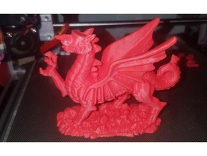 welsh dragon las esculturas 3d print model - Mito3D