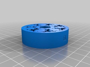 meu personalizada do rolamento da engrenagem - 7 planetas 02 tol 12mm hex buraco partes personalizado 3d print model - Mito3D