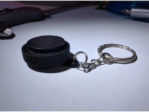knurled keychain fidget spinner toys & games 608 bearing handheld knurl knurling single toy 3d print model - Mito3D