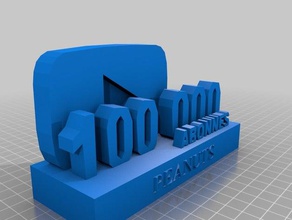 trophet des 100 000 k d'abonnes maní - lv3e La impresión en 3d lv3d teamlv3d 3d print model - Mito3D