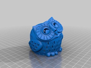 owl tealight 3d printing smiling 3d print model - Mito3D