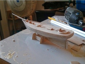 yatch america scale model esc 1 200 no 3d print cnc routing vehicles boat mill router lasercut realistic sailboat scalemodel ship wood 3d print model - Mito3D