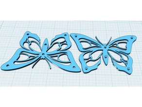 borboleta animais 3d print model - Mito3D