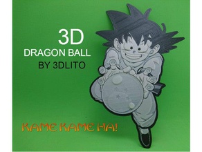 dibujo 3d de son gokû bola drag n 2d art 3dlito 80 akira toriyama l'anime artes marciales glisser dragon dessins animados ball dragonball goku imagen infancia le manga mono la nostalgie ochenta serie spinner 3d print model - Mito3D
