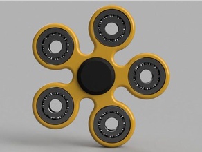 fidget spinner de la colección juguetes mecánicos 608 cojinete mano rodamiento 3d print model - Mito3D