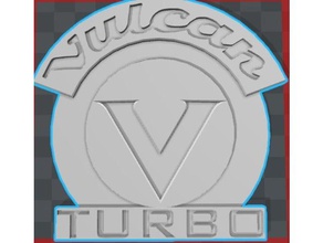 kawasaki vulcan turbo tank badge automotive turbocharged 3d print model - Mito3D