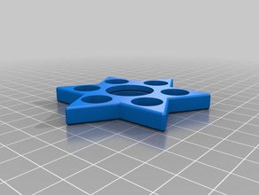 my customized star six pointed fidget spinner toys & games 3d print model - Mito3D