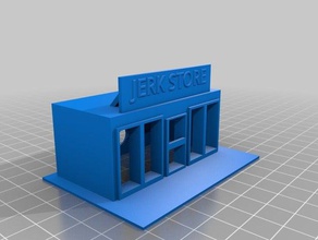 jerk store 3d printing building humor poorly designed storefront tinkercad 3d print model - Mito3D