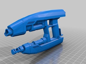 star lord gun & shoulder armour 3d printing 3d print model - Mito3D