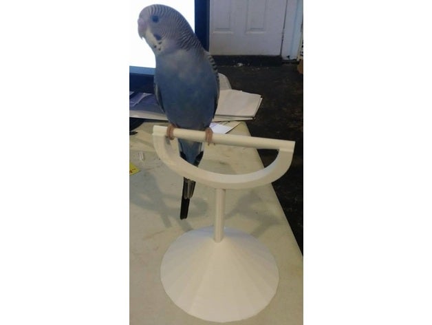 bureau de perchoir aux oiseaux les animaux compagnie perruche ordinateur la perche 3D print model - Mito3D