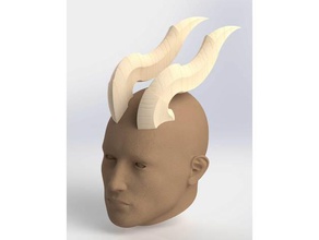 demoniaca corna oggetti di scena cosplay corno prop il costume demone film halloween horn 3d print model - Mito3D