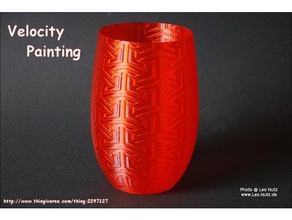 velocity painting cup example art textured 3d print model - Mito3D