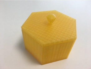 pequeña caja la joyería cuadro hexagonal 3d print model - Mito3D