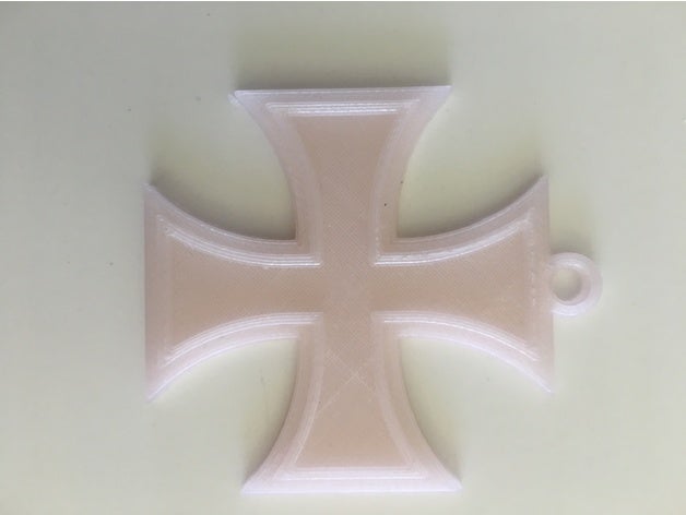 collana ciondolo croce in ferro accessori catena gioielli la ciondoli pendent 3D print model - Mito3D