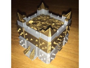 two color gold vault level 11 clash clans buildings & structures 3d print model - Mito3D