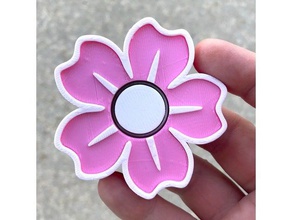 sakura spinner cherry blossom-shaped fidget mechanical toys blossom 3d print model - Mito3D