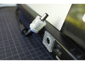 laptop power cable support rotational freedom computer adapter cabel holder jack plug 3d print model - Mito3D