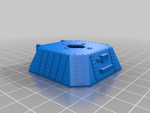 28mm scale turret emplacement buildings & structures 40k bunker conversion custom defence fortress imperial miniature model warhammer 3d print model - Mito3D