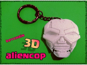 Schlüsselanhänger aliencop office alien keychain llavero 3d print model - Mito3D