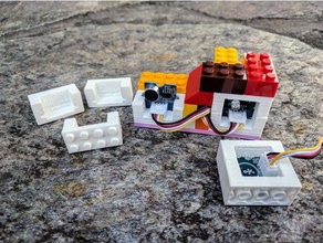 paramétrique lego grove module boîtier du générateur de l'électronique l'ido compatible openscad 3d print model - Mito3D
