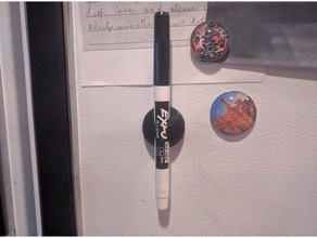 expo marker magnetic holster art tools dry erase fridge magnet holder refrigerator 3d print model - Mito3D
